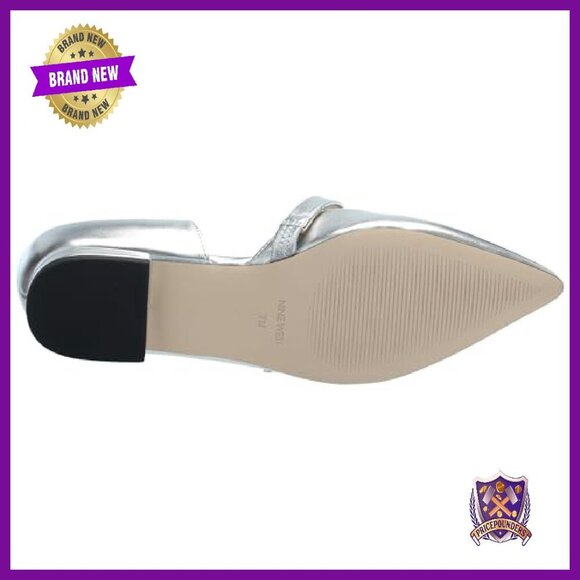 Pointy Toe Dress Flats with Strap, Faux Leather, Size 5-12 - Picture 4 of 8